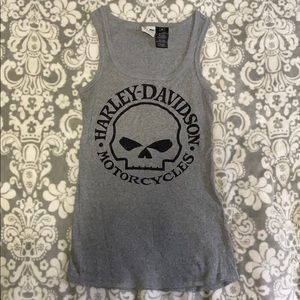 Harley Davidson Willie G Skull Glitter Tank